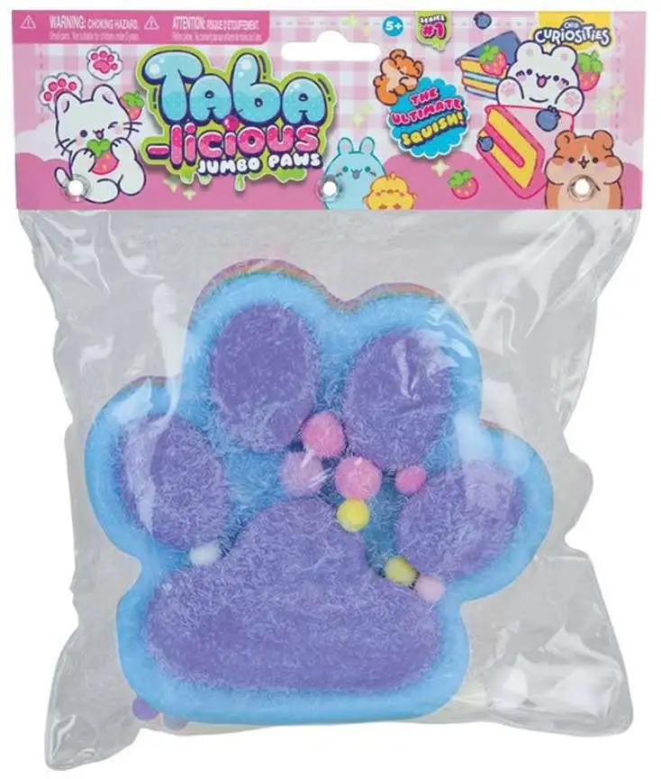 Taba-Licious Jumbo Paws Blue & Purple 6-Inch Squeeze Toy