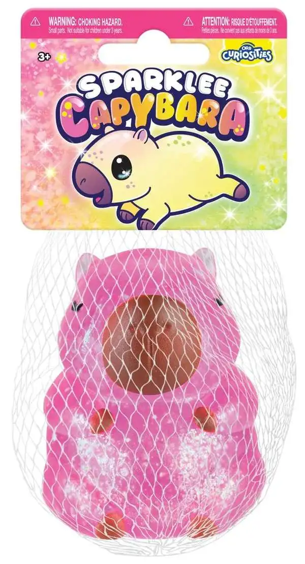 Curiosities Sparklee Capybara Pink 4-Inch Squeeze Toy
