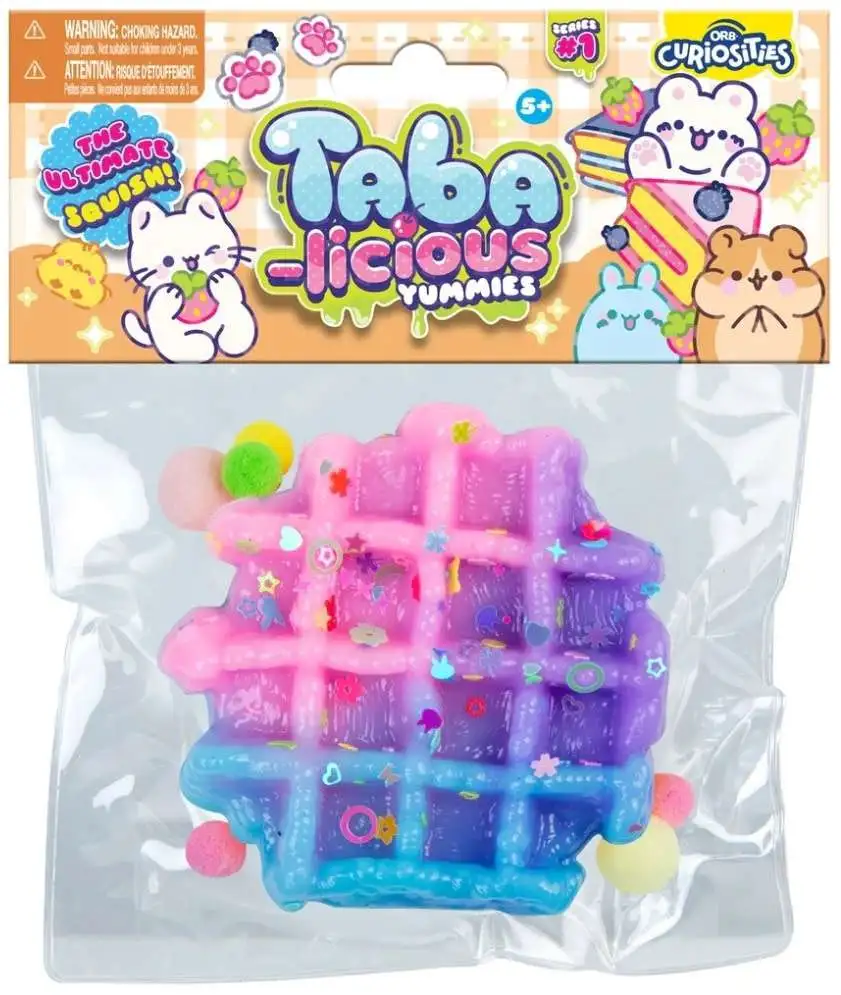 Taba-Licious Curiosities Yummies Waffle 4-Inch Squeeze Toy [Pink & Blue]