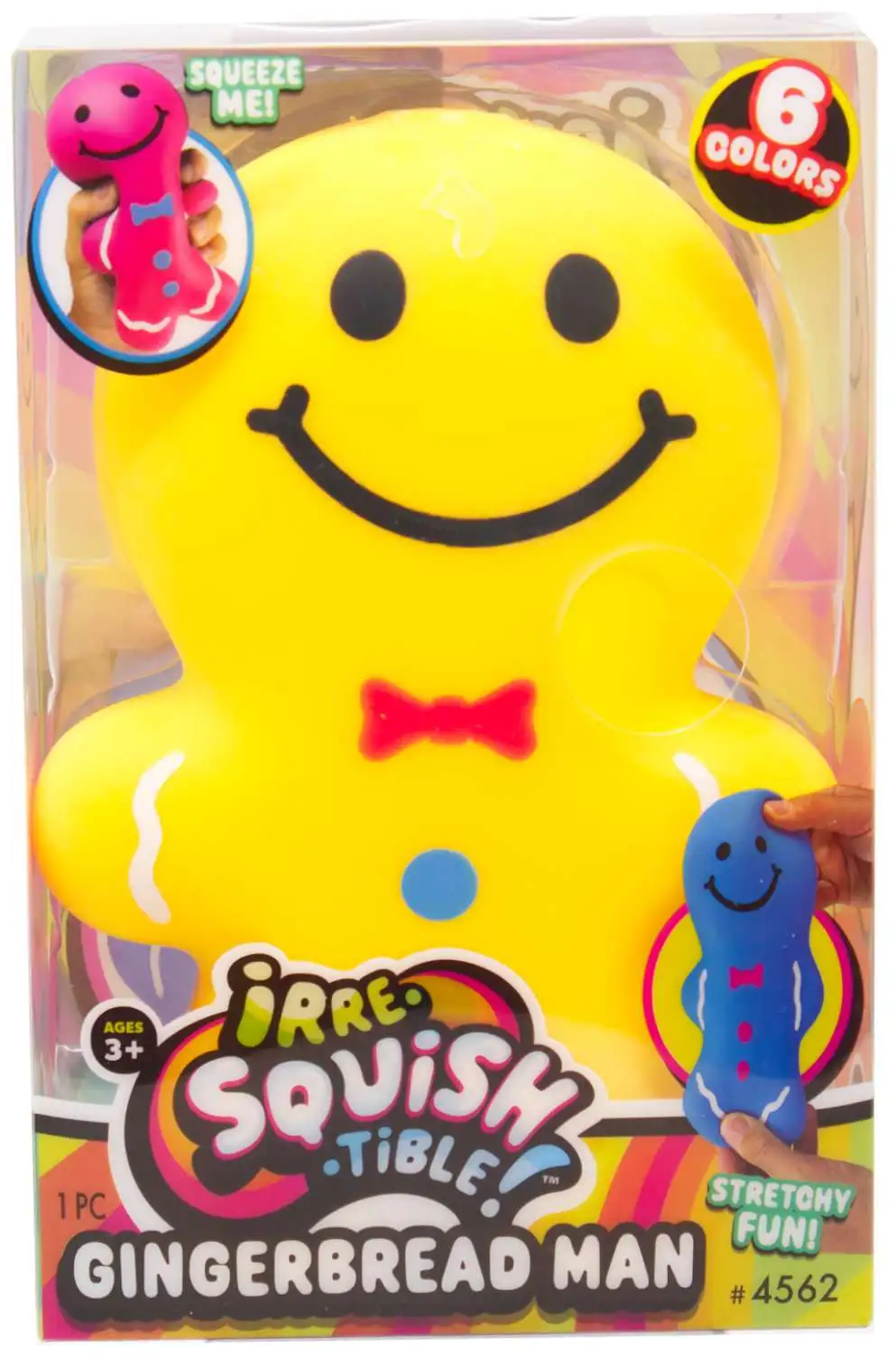 Irre-Squish-Tible! Gingerbread Man YELLOW 6-Inch Squeeze Toy