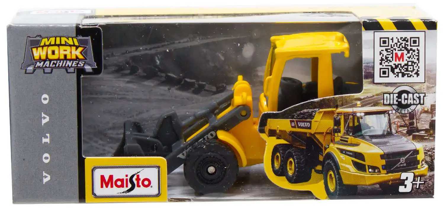 Mini Work Machines Volvo Front End Loader with Bucket Diecast Vehicle