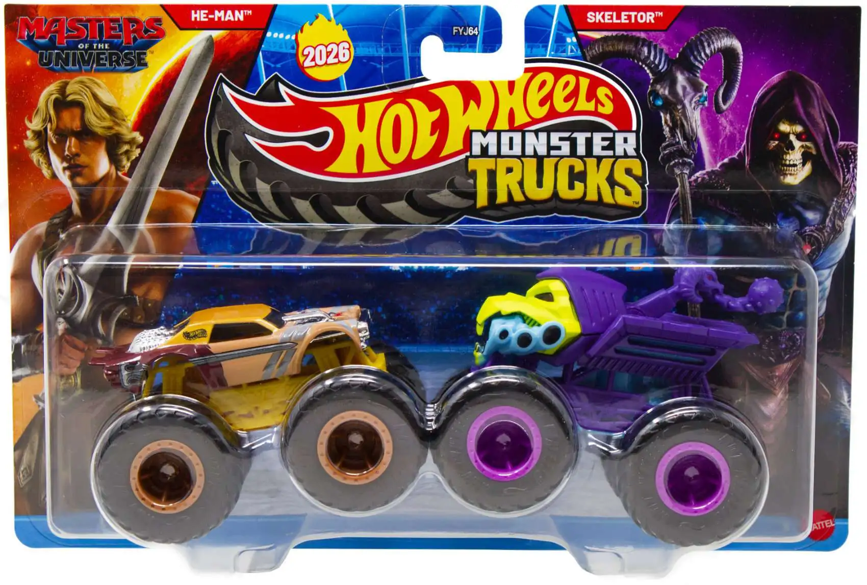 Hot Wheels Monster Trucks Demolition Doubles He-Man & Skeletor Diecast Car 2-Pack