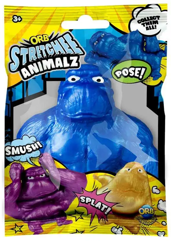 Stretchee Animalz Gorilla BLUE Squeeze Toy