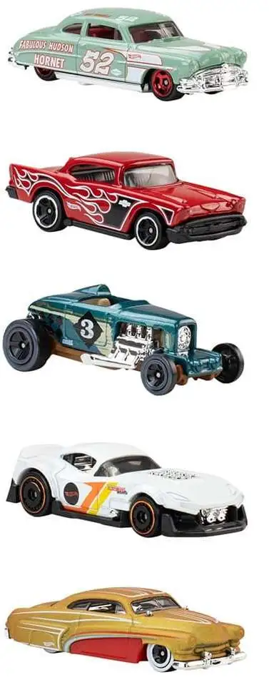 Hot Wheels HW Hot Rods 57 Chevy, 52 Hudson Hornet, Max Steel
