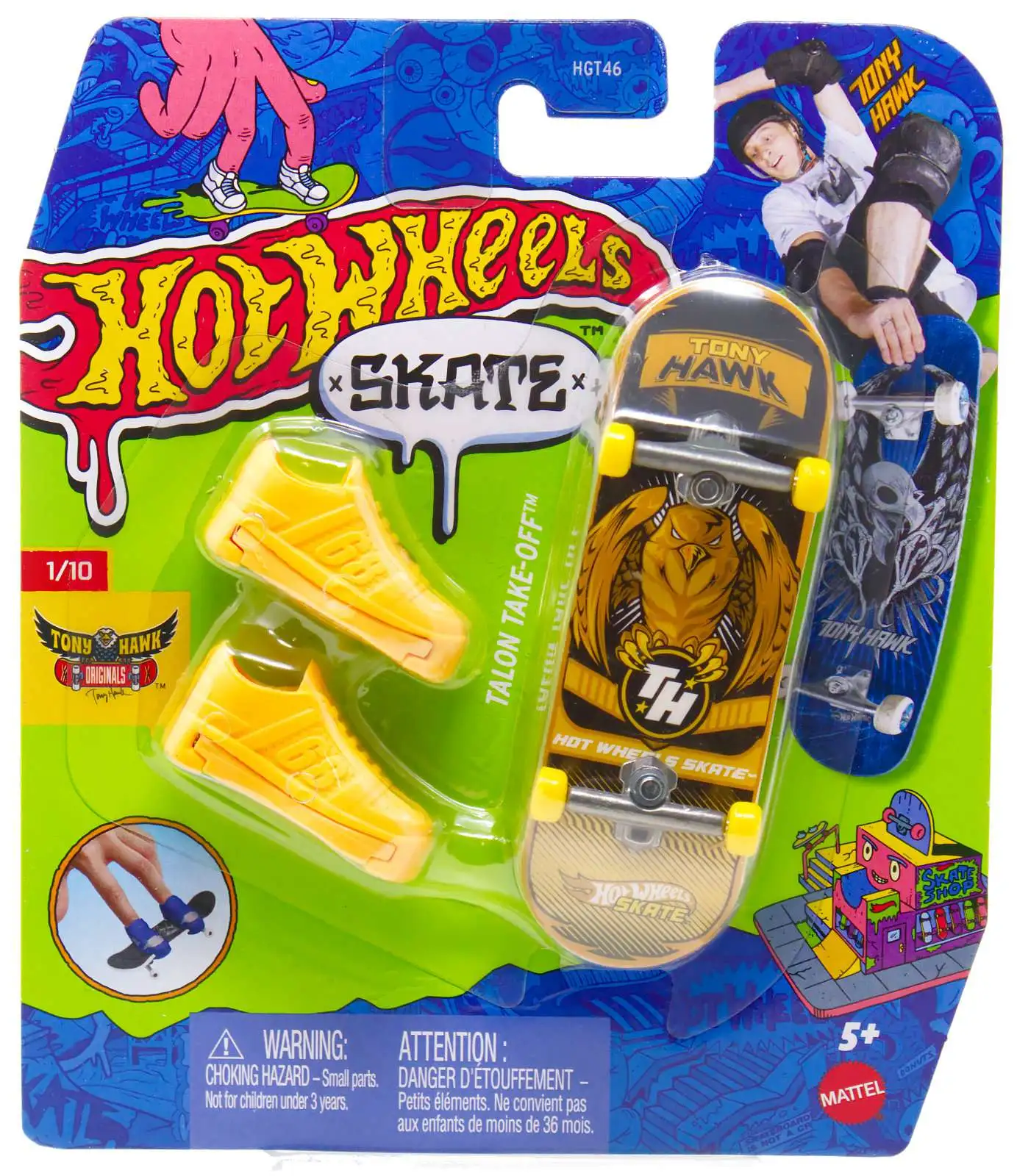 Hot Wheels Skate Tony Hawk Talon Take-Off Mini Skateboard