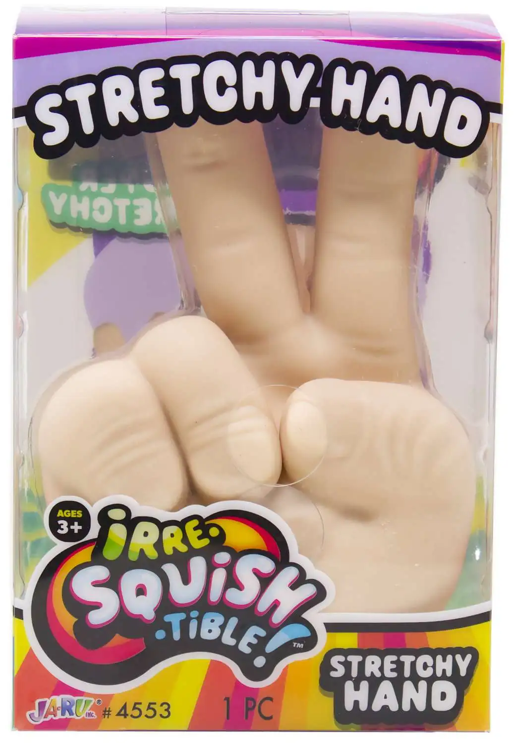 Irre-Squish-Tible! Stretchy Hand 5-Inch Squeeze Toy [Peace Sign]