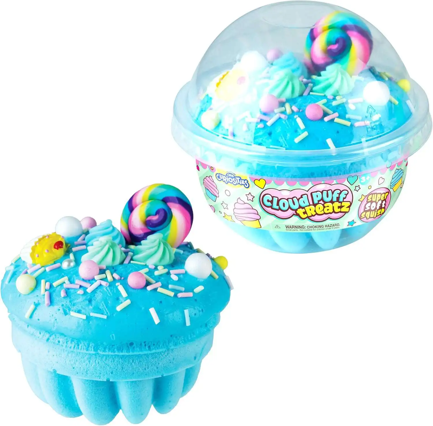 Curiosities Cloud Puff Treatz Blue 4-Inch Squeeze Toy