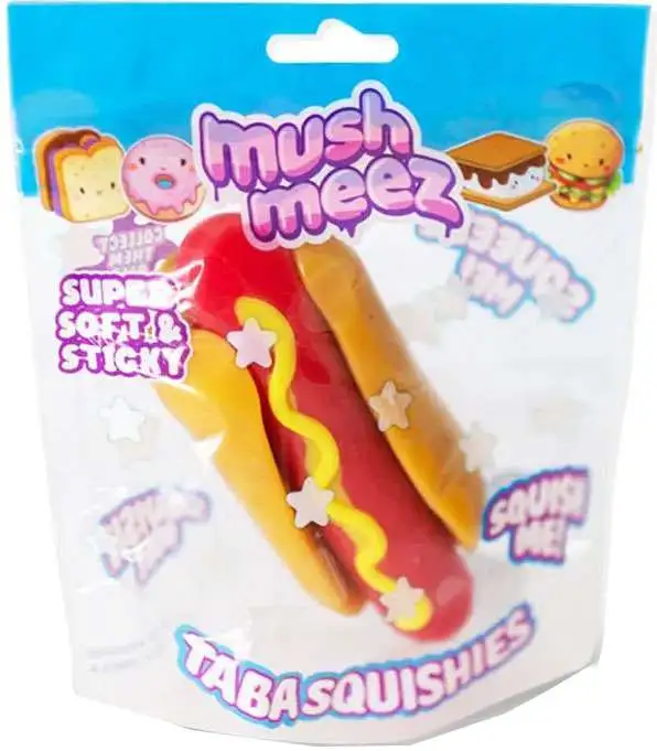 MushMeez Taba Squishies Hot Dog Squeeze Toy