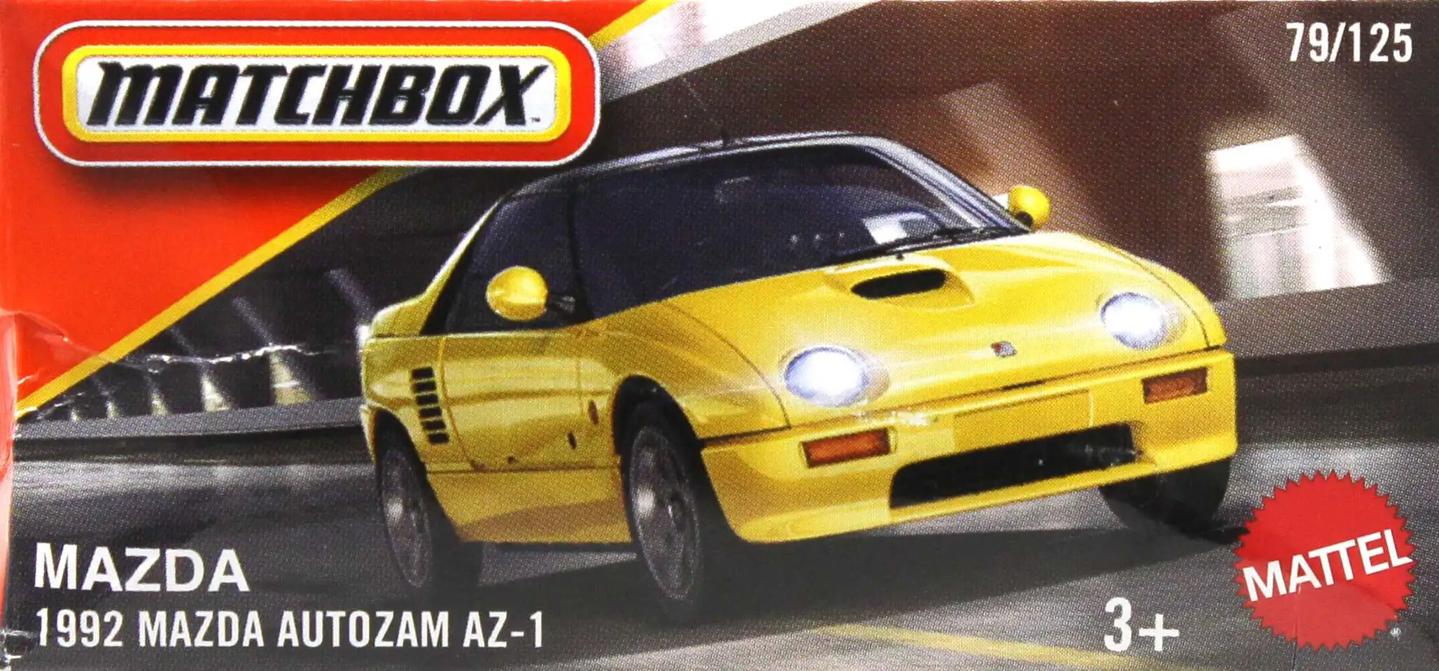 あそボット　ホワッツマイケル　レトロ Matchbox 1992 Mazda Autozam AZ-1 Diecast Car Yellow, Boxed Mattel
