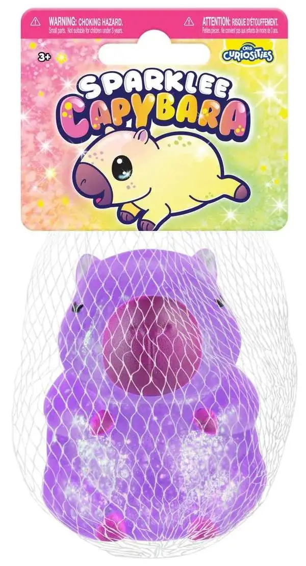 Curiosities Sparklee Capybara Purple 4-Inch Squeeze Toy