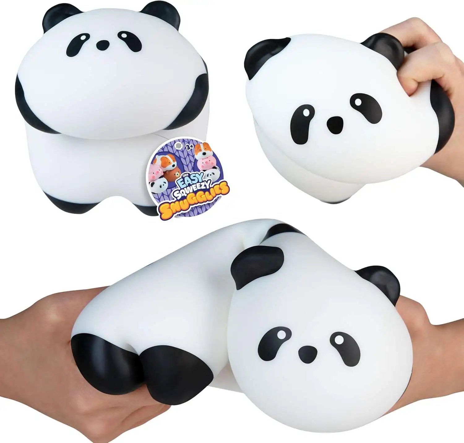 Easy Sqweezy Snugglies Panda 7-Inch Squeeze Toy