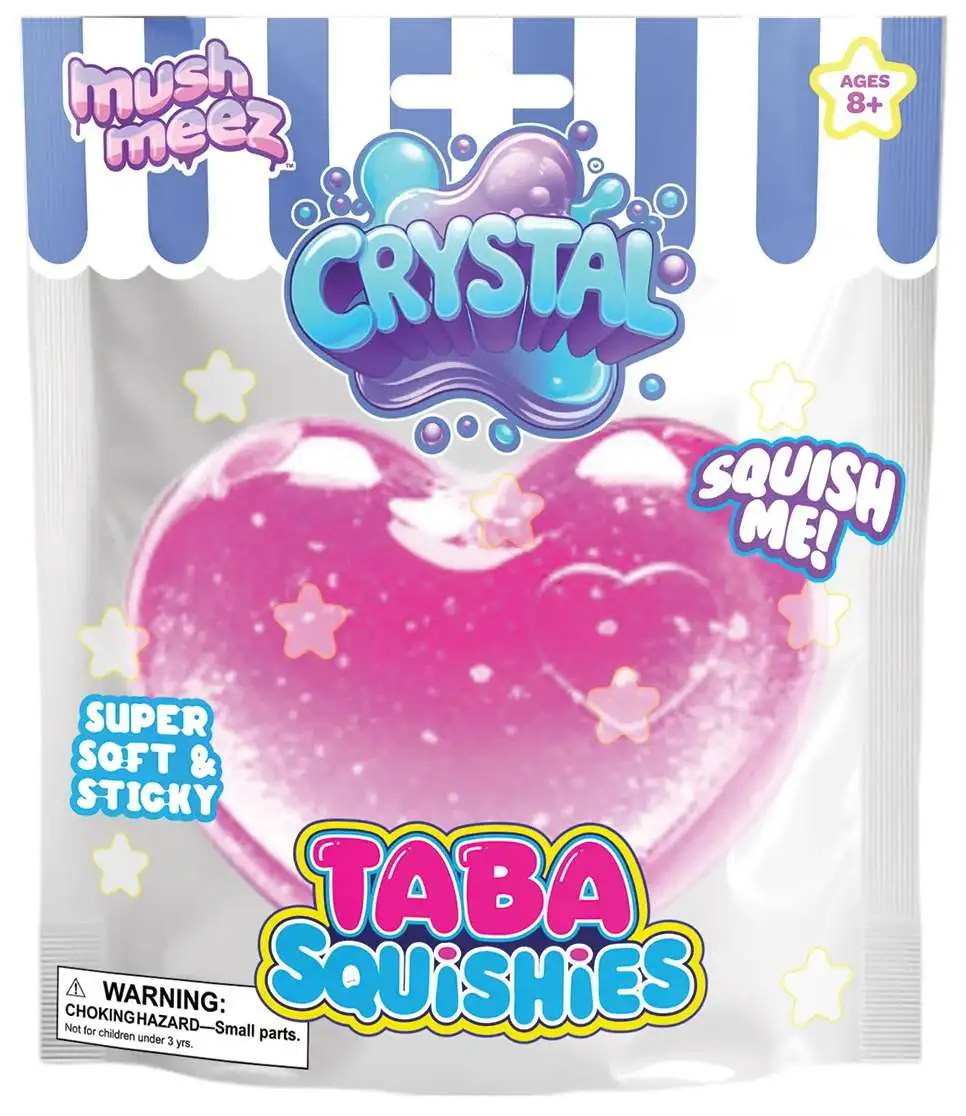 MushMeez Taba Squishies Crystal Heart Squeeze Toy