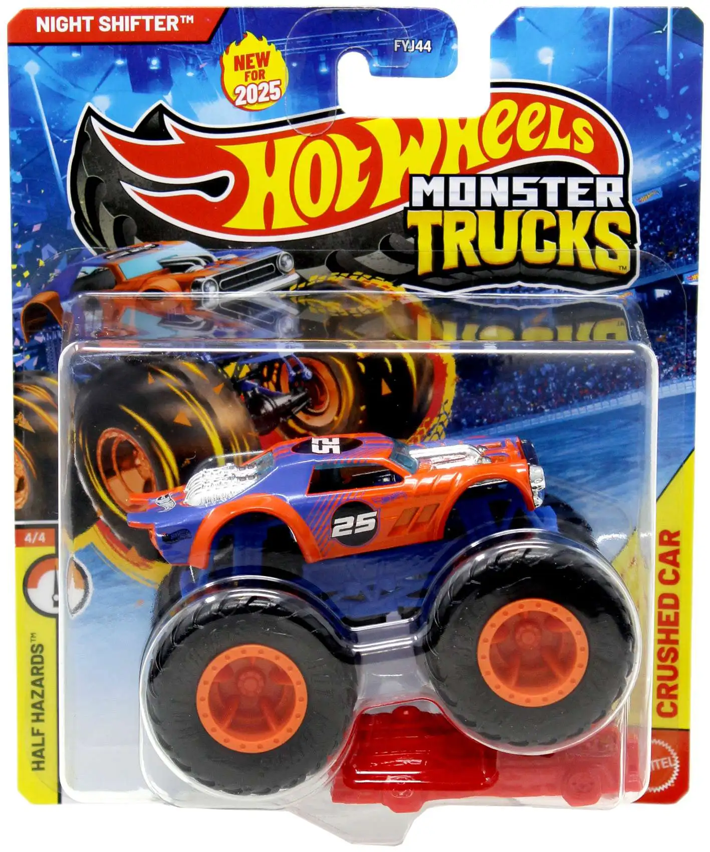 Hot Wheels Monster Trucks Half Hazards Night Shifter Diecast Car