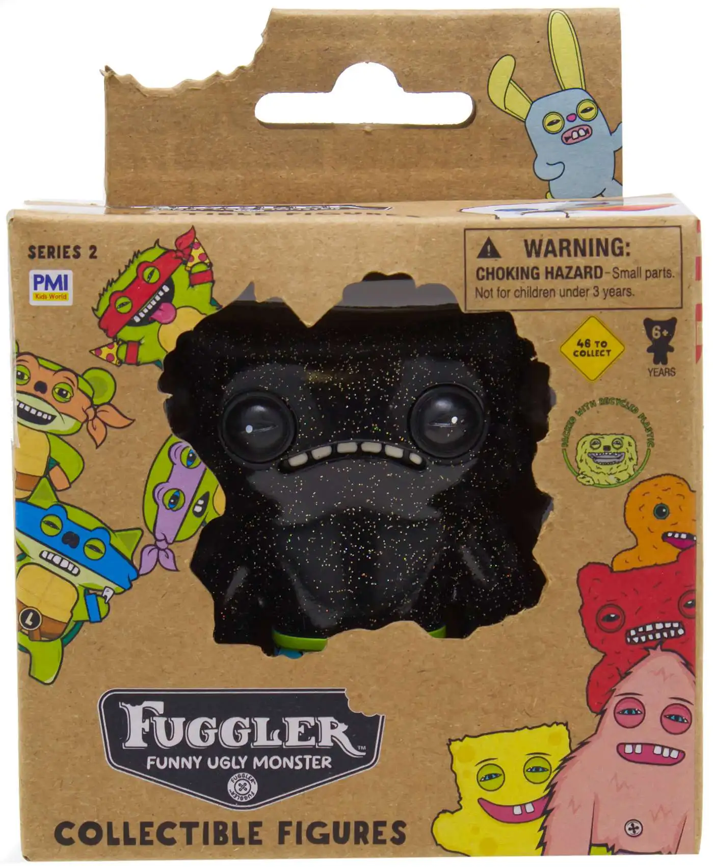 Fuggler Series 2 Wide Eyed Weirdo 2.5-Inch Mini Figure [Black Glitter]