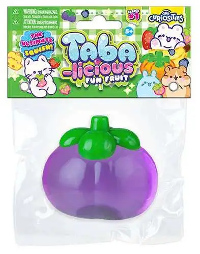 Taba-Licious Fun Fruit Plum 3-Inch Squeeze Toy