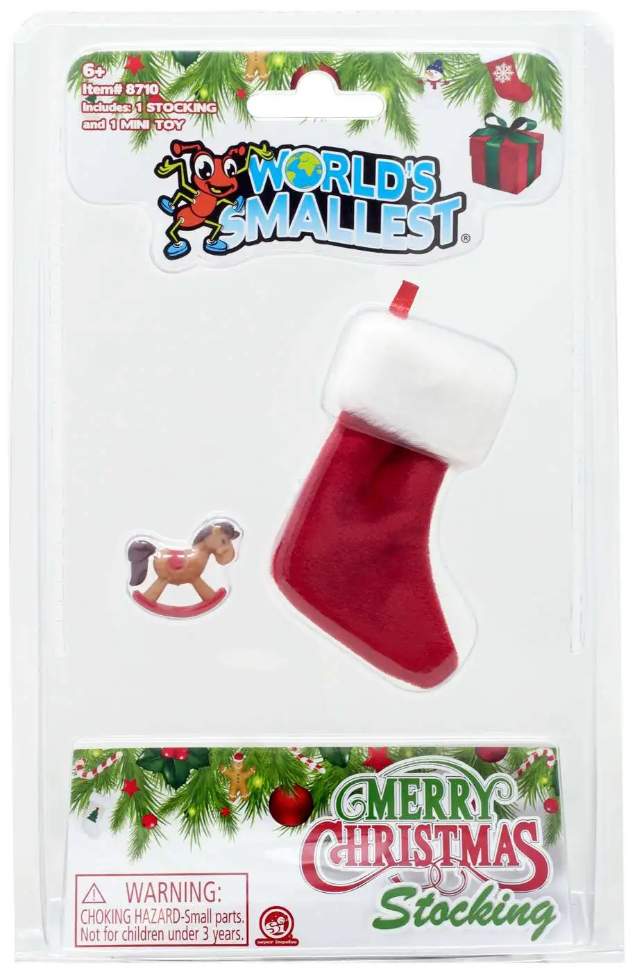 World's Smallest Merry Christmas Stocking [Rocking Horse]