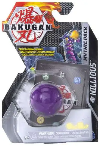 Bakugan Mythic Pack Nillious Single Figure & Trading Card [Purple]