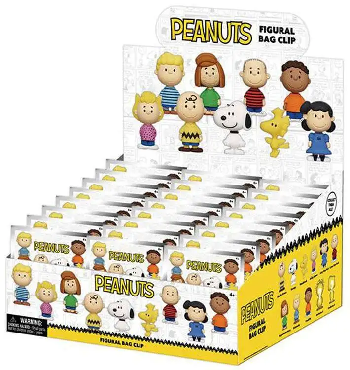 3D Figural Bag Clip Peanuts Mystery Box [24 Packs]