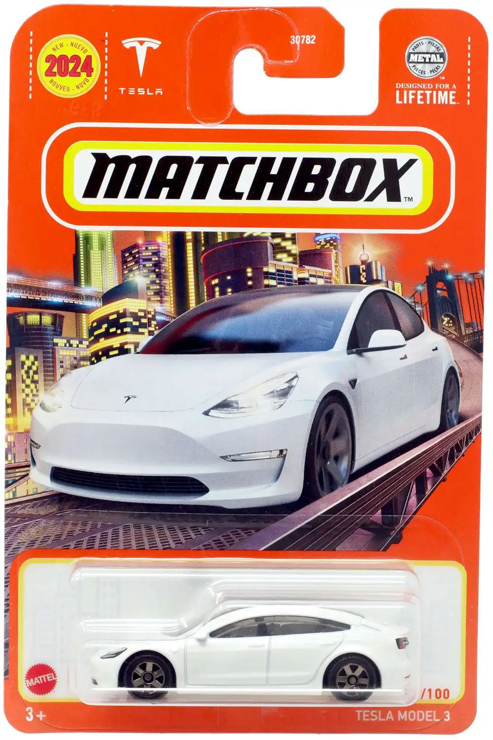 Matchbox Tesla Model 3 Diecast Car [White]