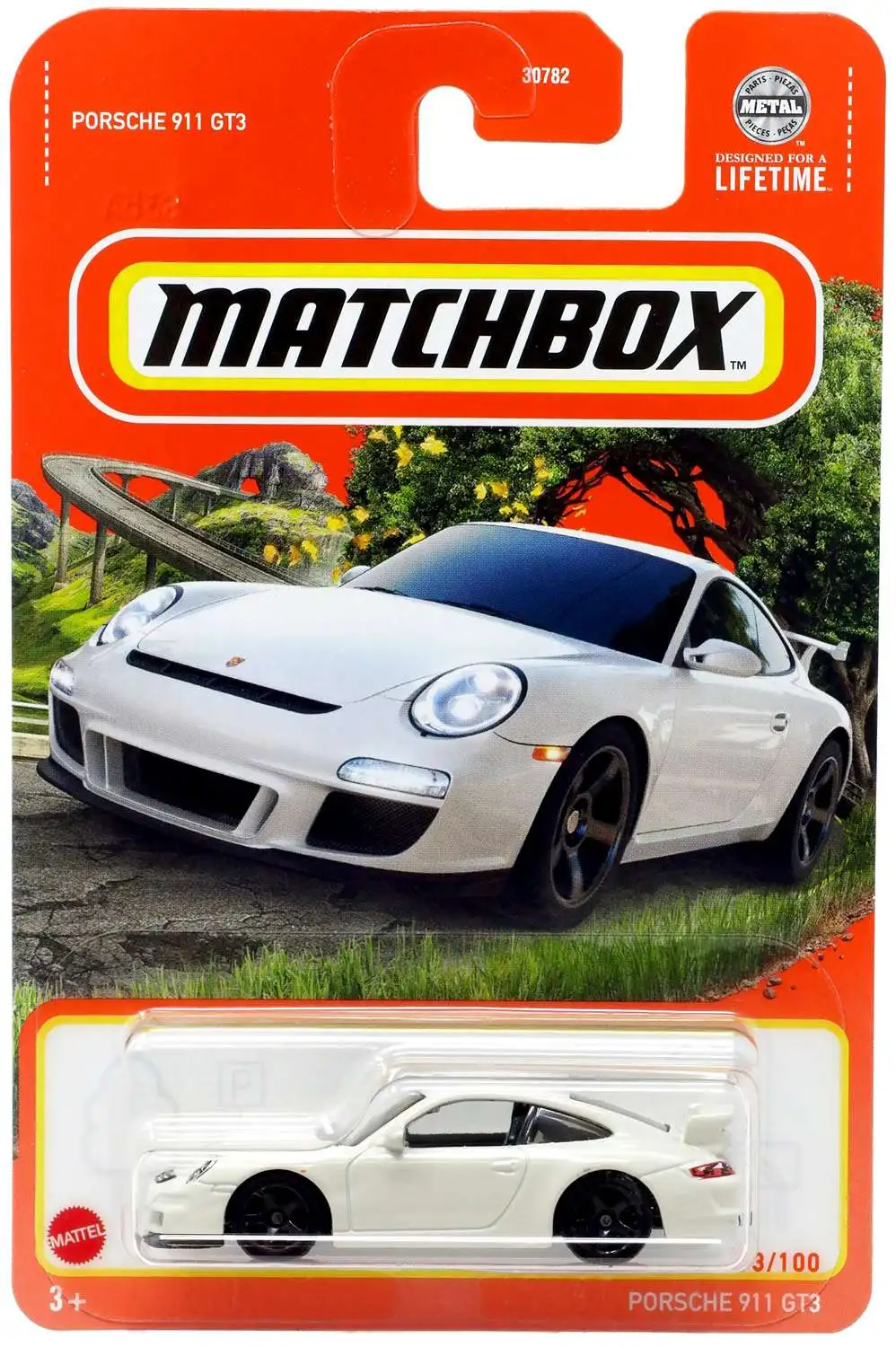 Matchbox Porsche 911 GT3 Diecast Car White Mattel ToyWiz