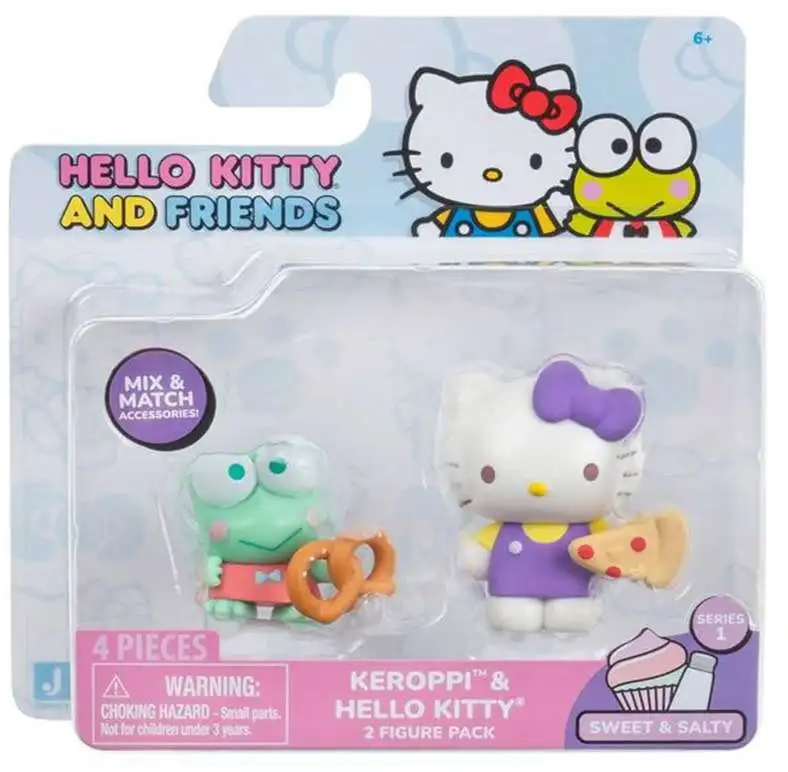 Sanrio Hello Kitty & Friends Series 1 Sweet & Salty Keroppi & Hello Kitty 2-Inch Mini Figure 2-Pack