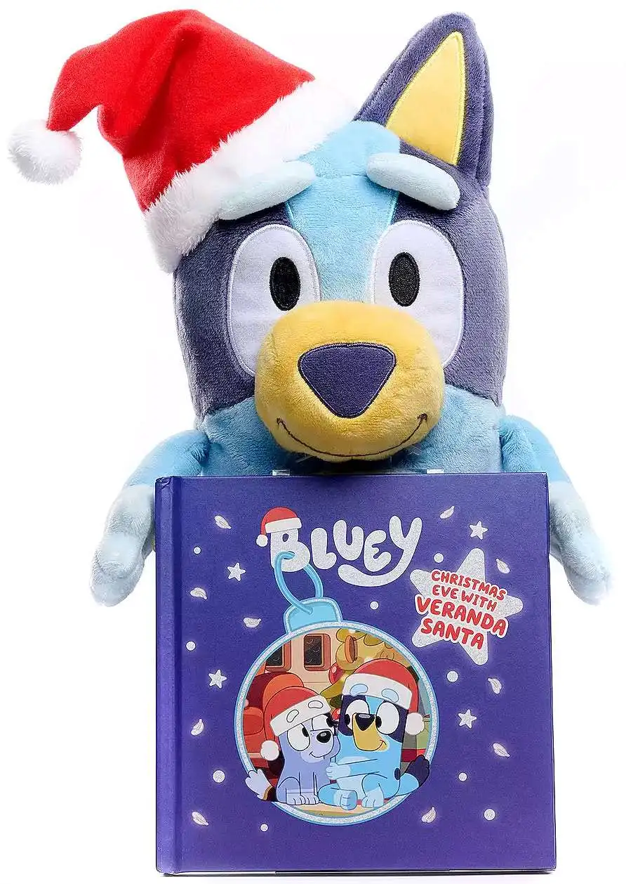 Bluey Exclusive 9-Inch Plush & Book [Christmas Eve with Veranda Santa]