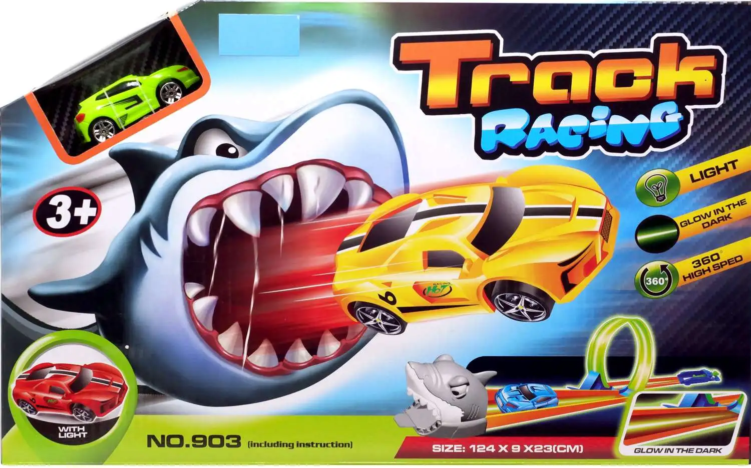 Track Racing Great White Shark Track Set No. 903 [Glow-in-the-Dark]
