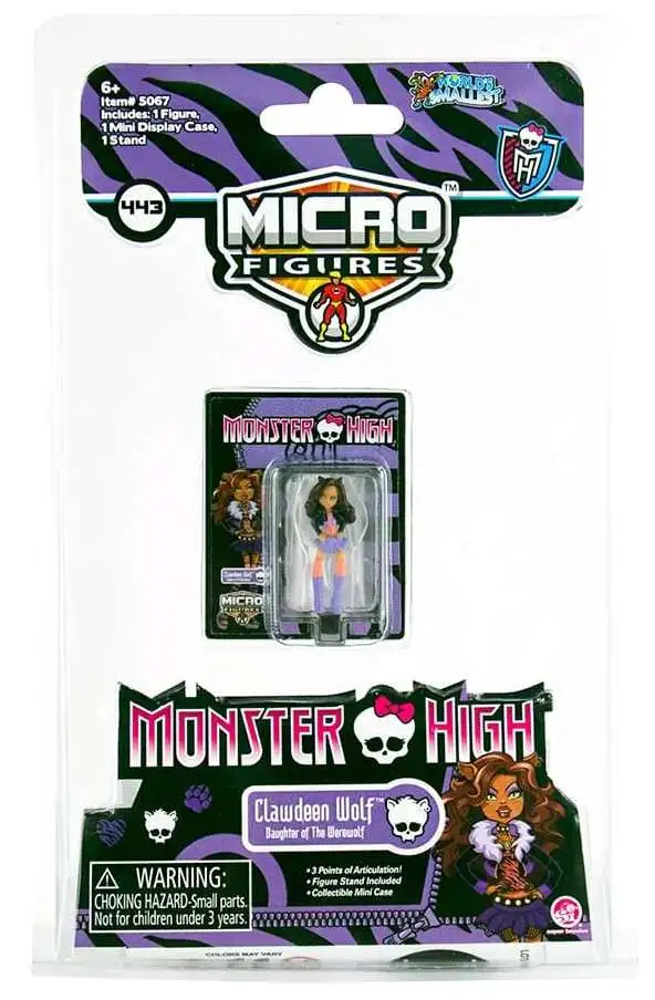 World's Smallest Monster High Micro Figures Clawdeen Wolf 1.25-Inch Micro Figure