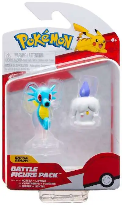 Pokemon Battle Figure Horsea & Litwick 3-Inch Mini Figure 2-Pack