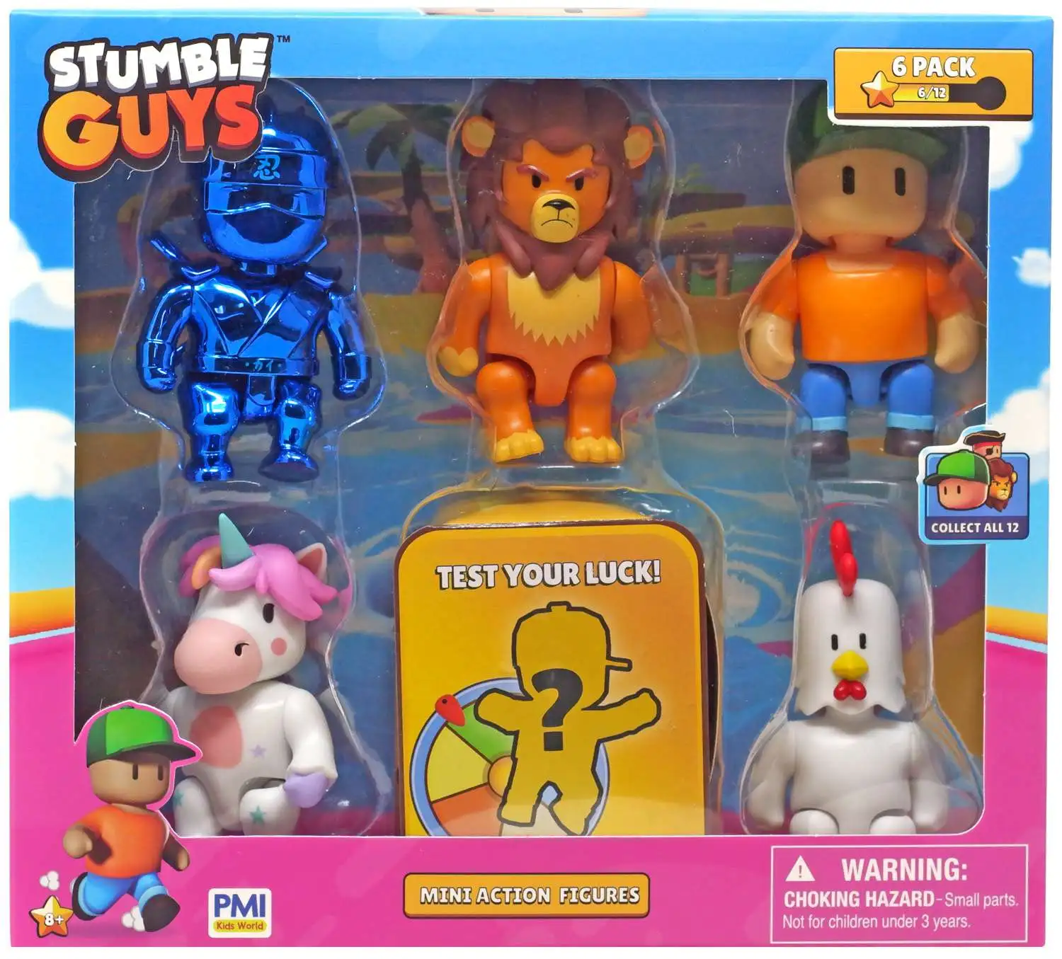 Stumble Guys Dynamitron, Leonidas, Mr. Stumble, Sprinkles, Chicken & Mystery 6-Pack