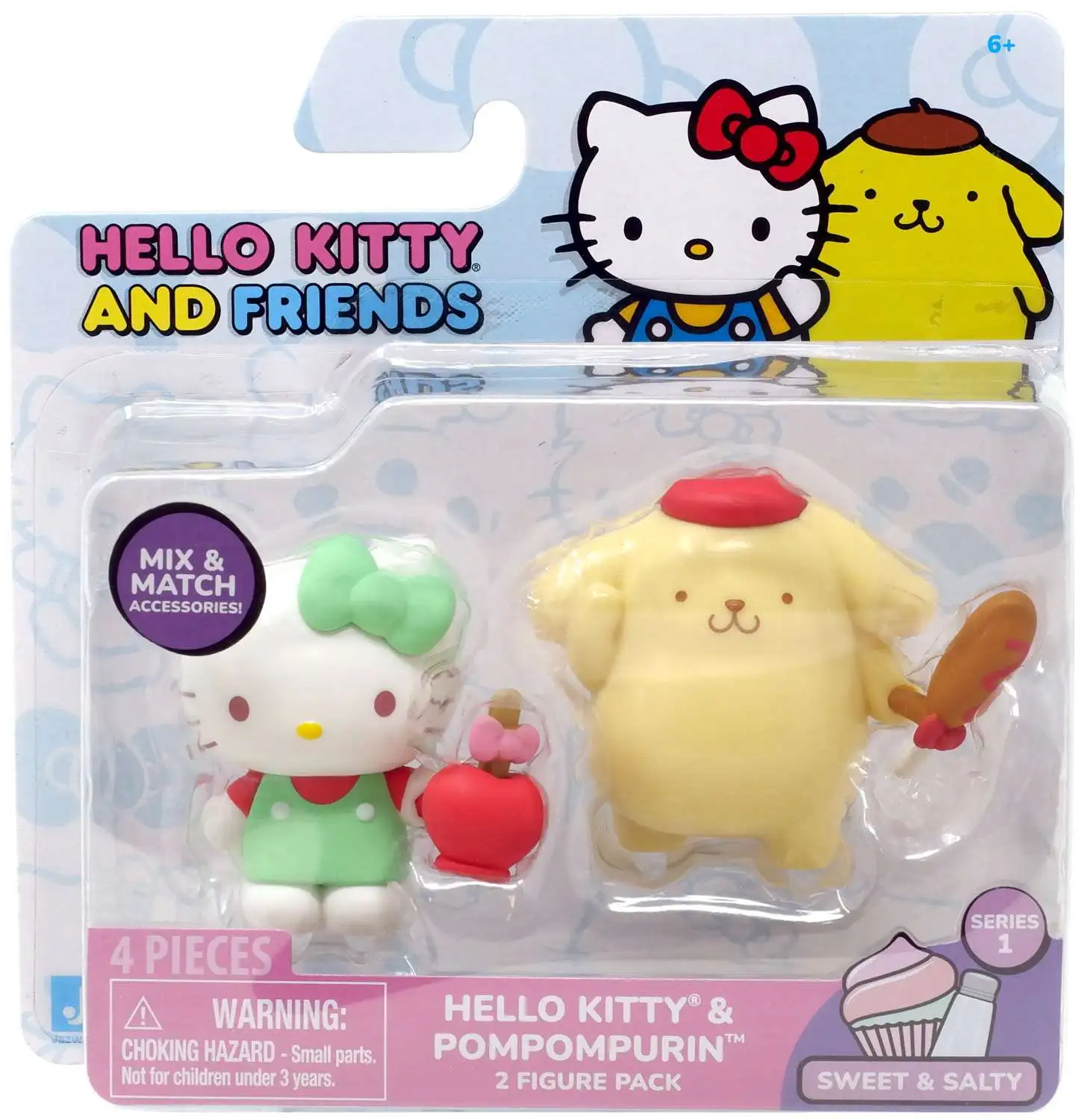 Sanrio Hello Kitty & Friends Series 1 Sweet & Salty Hello Kitty & Pompompurin 2-Inch Mini Figure 2-Pack