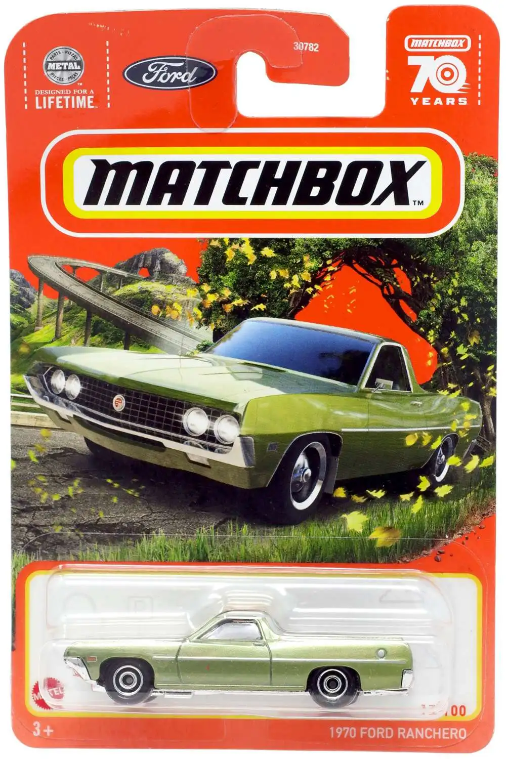 Matchbox 1970 Ford Ranchero Diecast Car [Green]