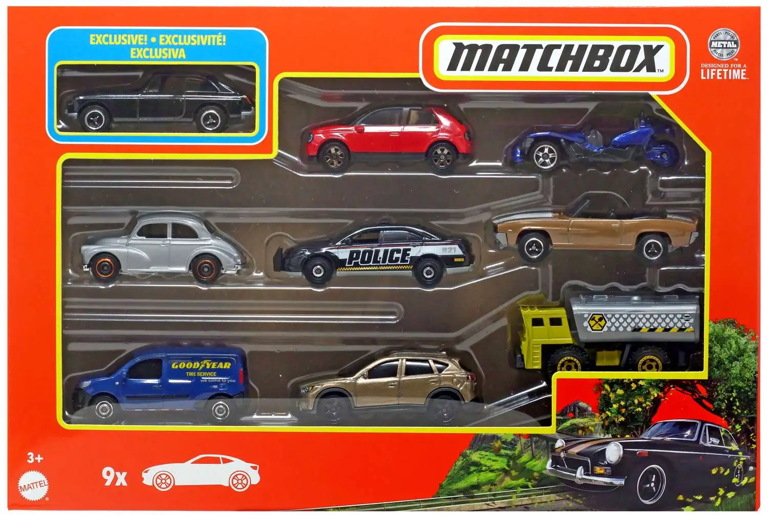 Matchbox Matchbox Diecast Car 9-Pack 1971 MGB Coupe Mattel - ToyWiz