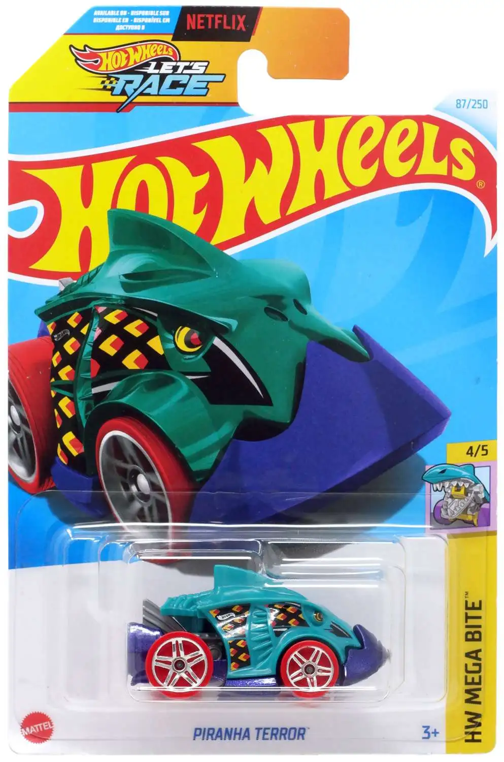 Hot Wheels Let's Race HW Mega Bite Piranha Terror Diecast Car