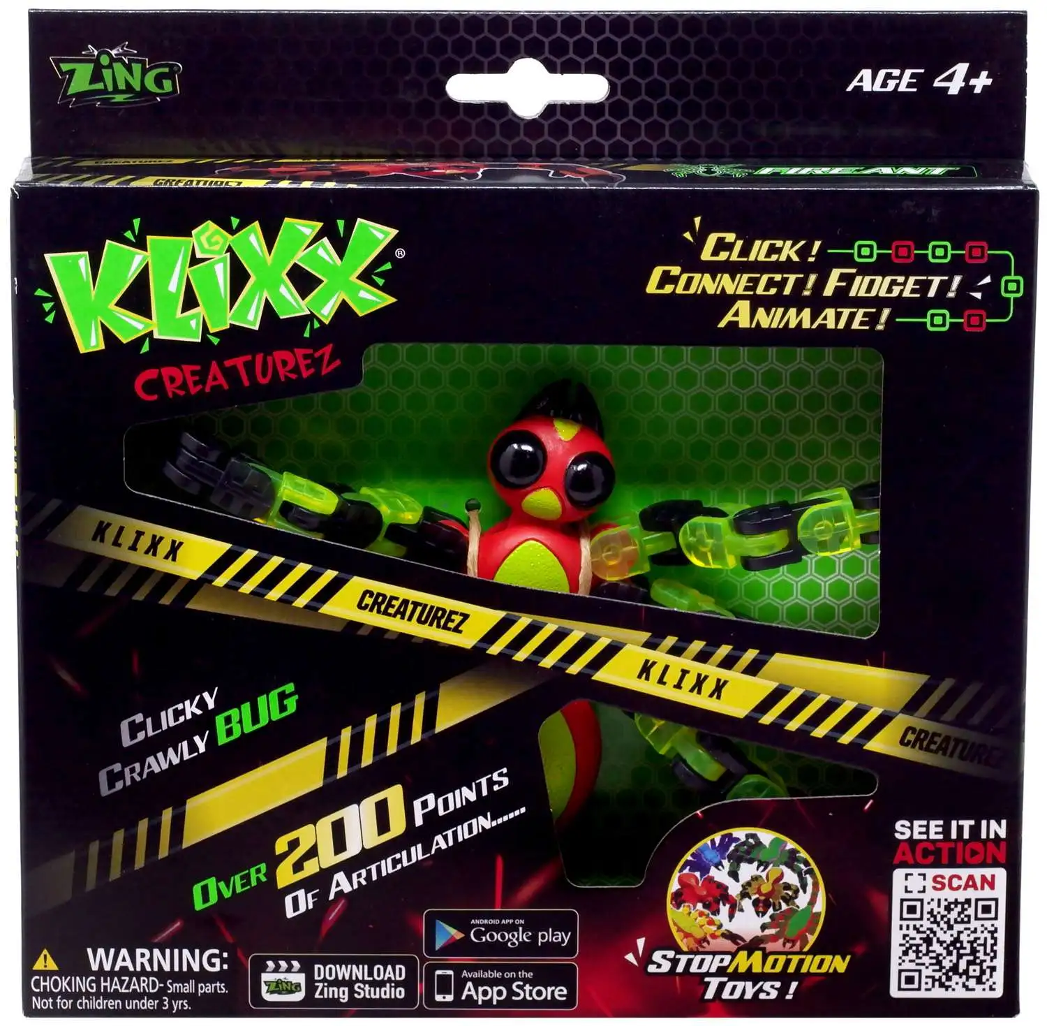 Klixx Creaturez Fire Ant Figure [Red & Green]