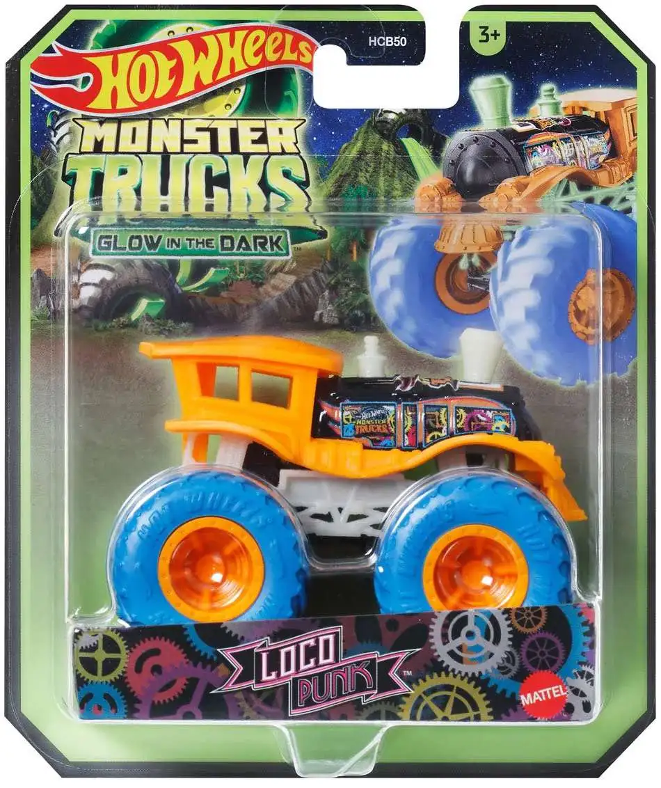 Hot Wheels Monster Trucks Glow in the Dark Loco Punk Diecast Car