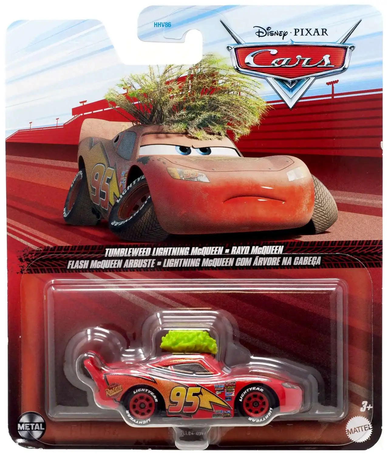 Disney / Pixar Cars Metal Tumblweed Lightning McQueen Diecast Car