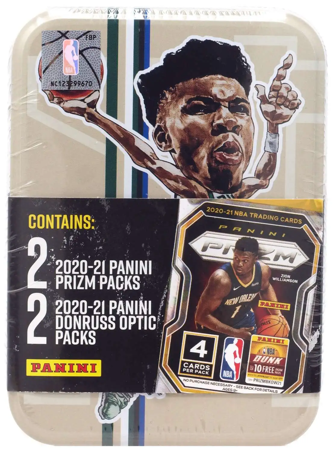 NBA Milwaukee Bucks Panini Giannis Antetokounmpo Trading Card
