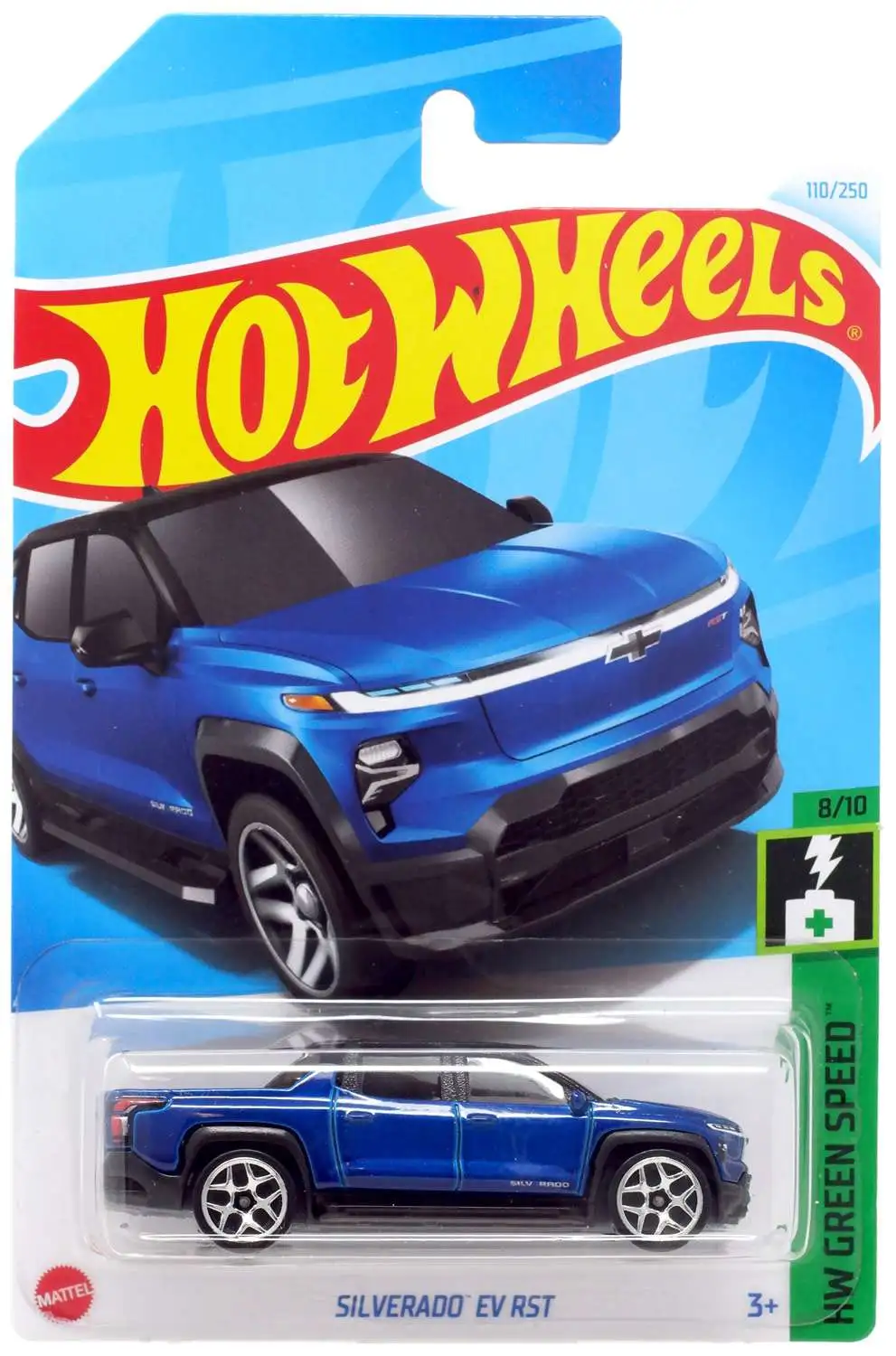 Hot Wheels HW Green Speed Silverado EV RST 164 Diecast Car 810 Mattel ...