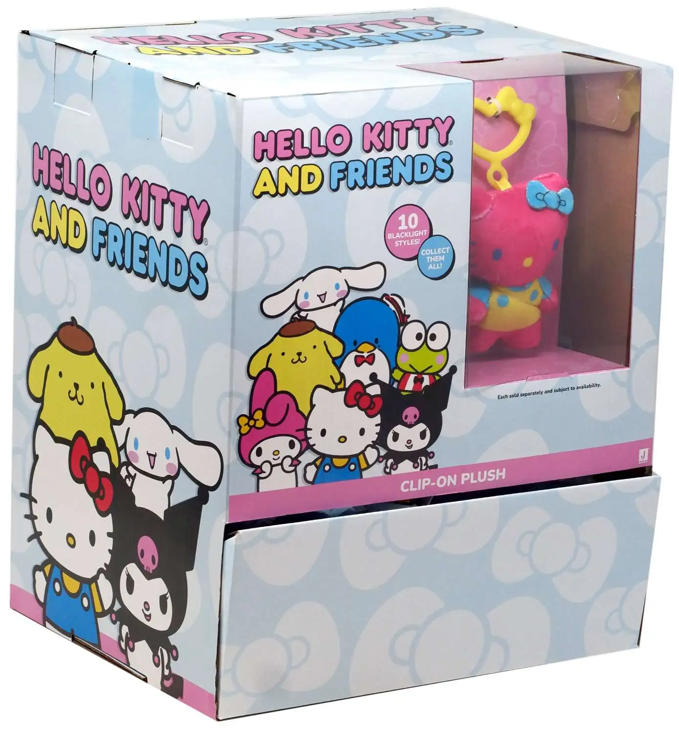 Sanrio Hello Kitty & Friends Blacklight Clip-On Plush Mystery Box [24 Packs]