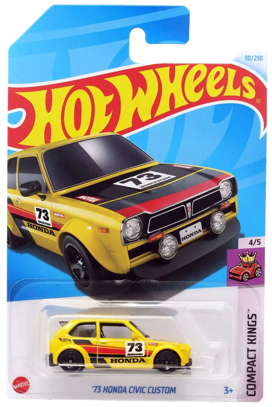 Hot Wheels Compact Kings '73 Honda Civic Custom Diecast Car