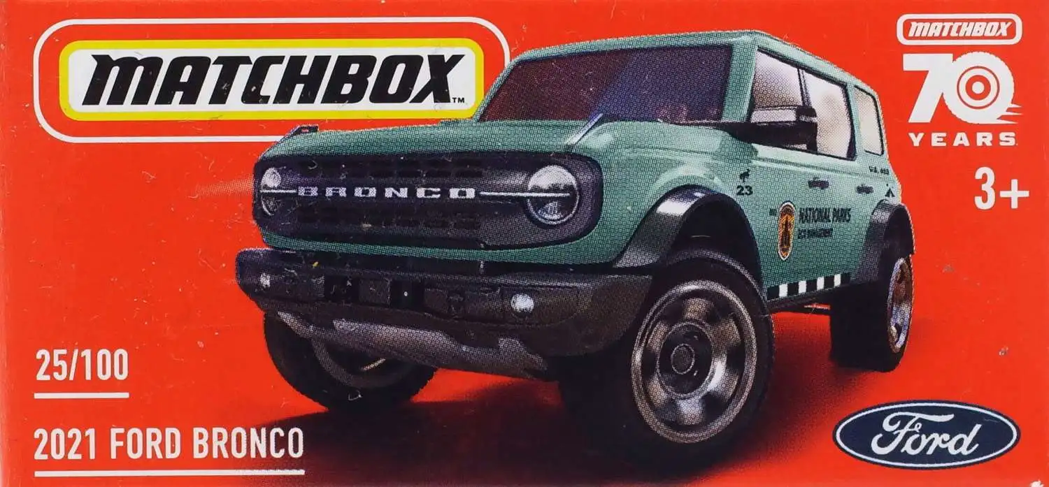 Matchbox 70th Anniversary 2021 Ford Bronco Diecast Car Mattel - ToyWiz