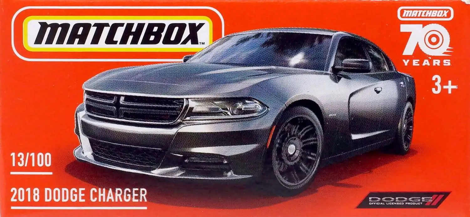 Matchbox Power Grabs 2018 Dodge Charger Diecast Car [Grey]