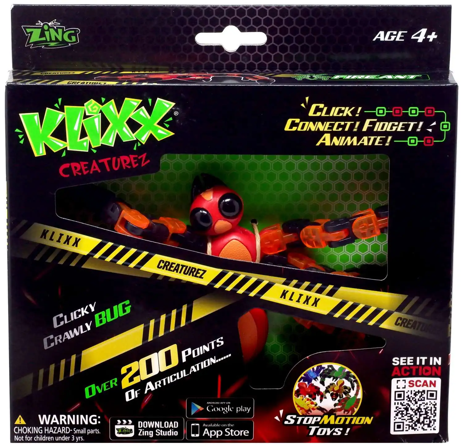 Klixx Creaturez Fire Ant Figure [Red & Black]