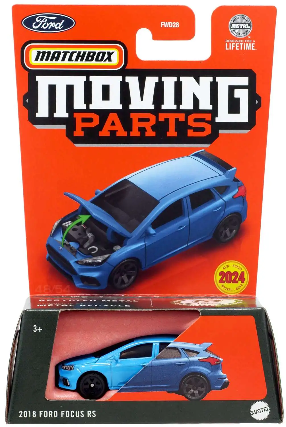 Matchbox Moving Parts 2018 Ford Focus RS Diecast Vehicle