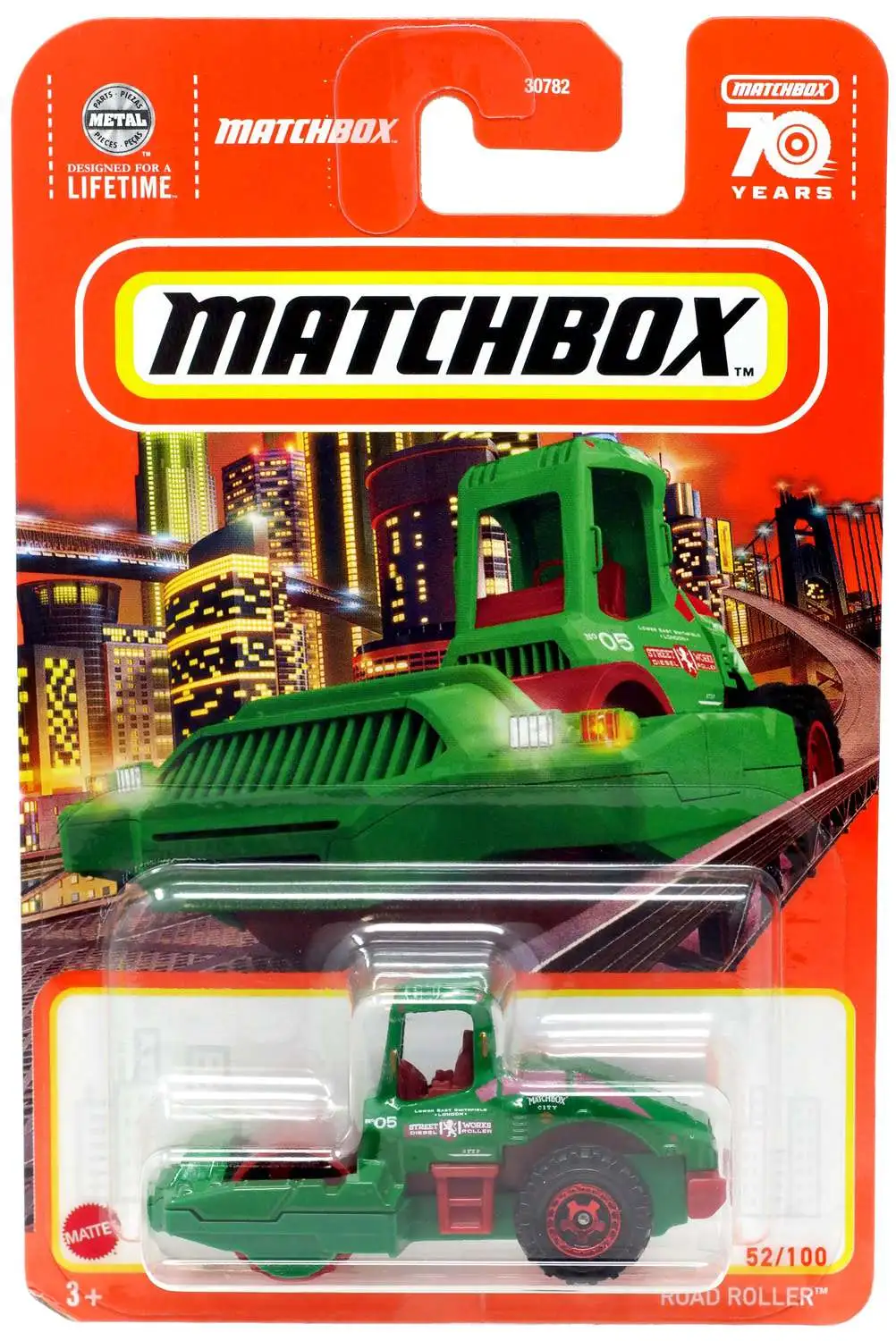 Matchbox Road Roller Diecast Car [Green]