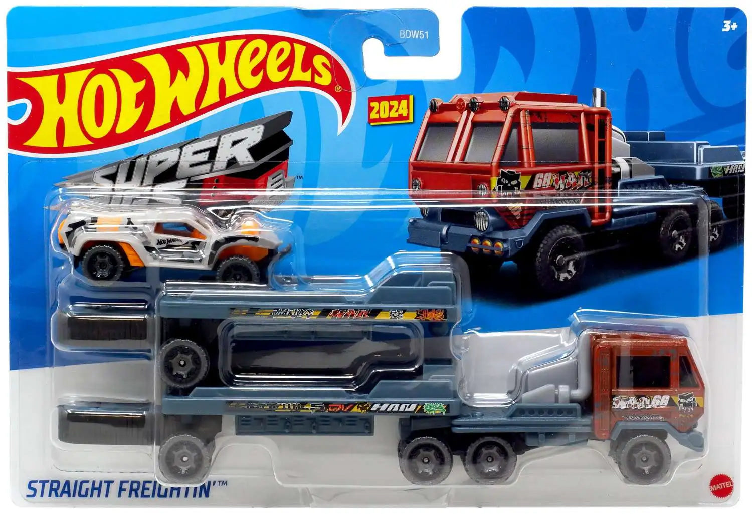 Hot Wheels Super Rigs Straight Freightin Diecast Car