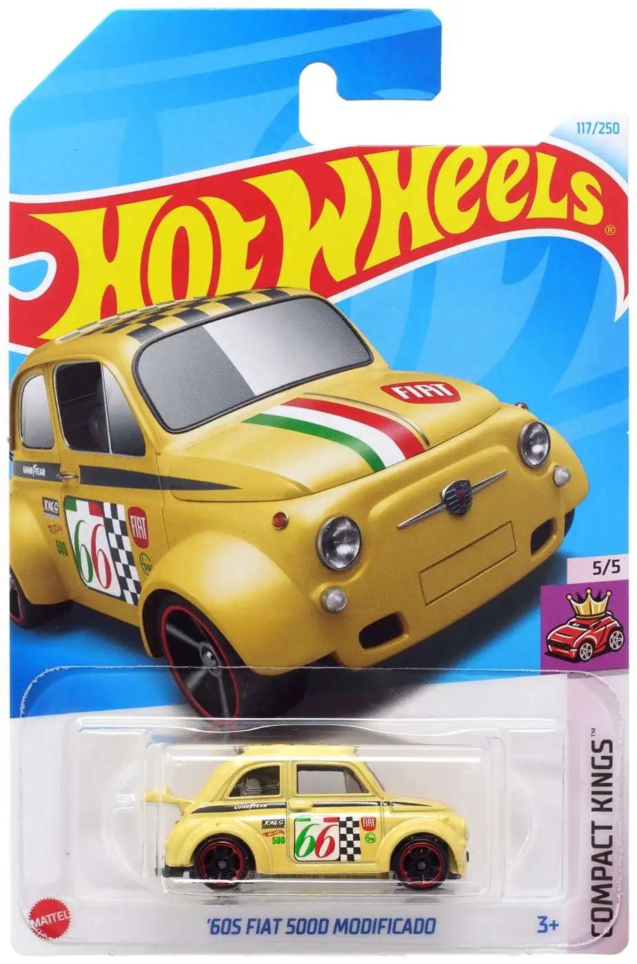 Hot Wheels Compact Kings 60s Fiat 500D Modificado 164 Diecast Car
