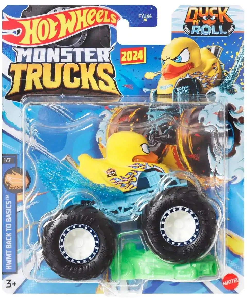 Hot Wheels Monster Trucks HWMT Back to Basics Duck N' Roll Diecast Car