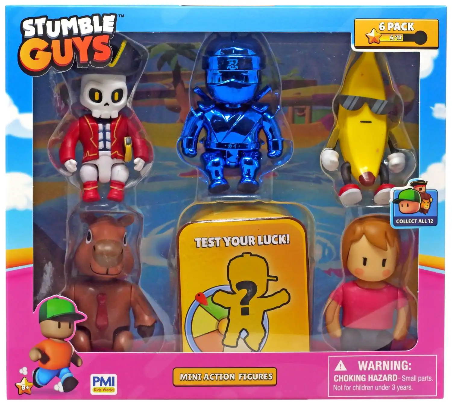 Stumble Guys Capt Noheart, Dynamitron, Banana Guy, Capybara, Ms. Stumble & Mystery 6-Pack